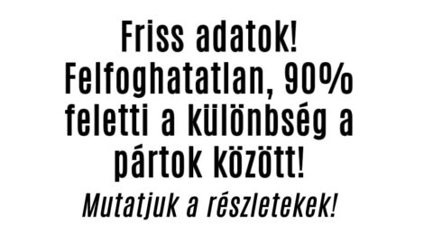 Friss adatok! Felfoghatatlan a különbség a pártok között!