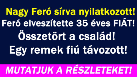 Nagy Feró elmondta mit érez!