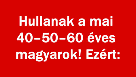 Hullanak a mai 40–50–60 éves magyarok! Ezért: