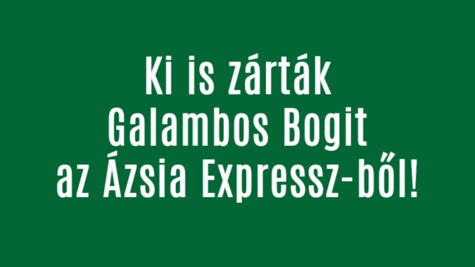 Ki is zárták Galambos Bogit az Ázsia Expressz-ből!