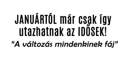 JANUÁRTÓL már csak így utazhatsz!