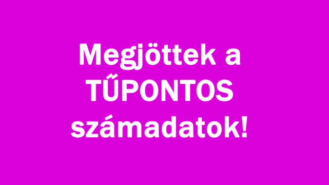 Megjöttek a TŰPONTOS számadatok!