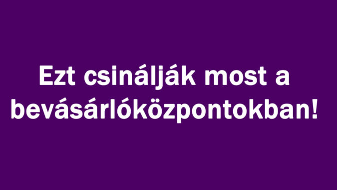Ezt csinálják most az idősekkel!
