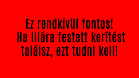 Ez rendkívül fontos! Ha lilára festett kerítést találsz, ezt tudni kell!