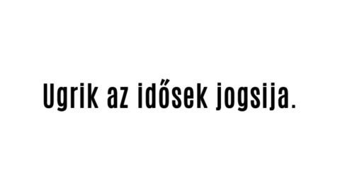 Ugrik az idősek jogsija.