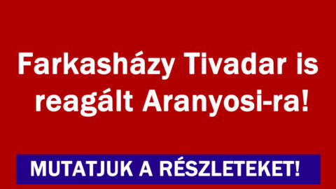 Farkasházy Tivadar is reagált Aranyosi-ra!