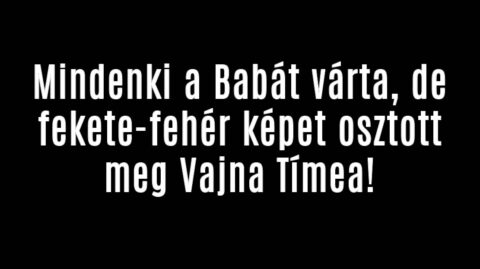 Mindenki a Babát várta, de fekete-fehér képet osztott meg Vajna Tímea!