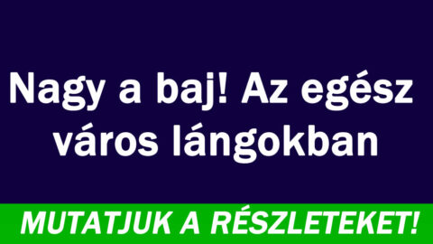 Nagy a baj! Az egész város lángokban