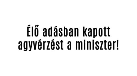 Élő adásban kapott agyvérzést a miniszter!