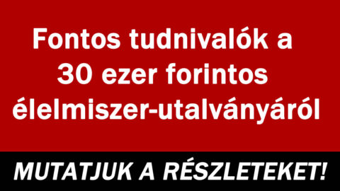 Fontos tudnivalók a 30 ezer forintos élelmiszer-utalványáról