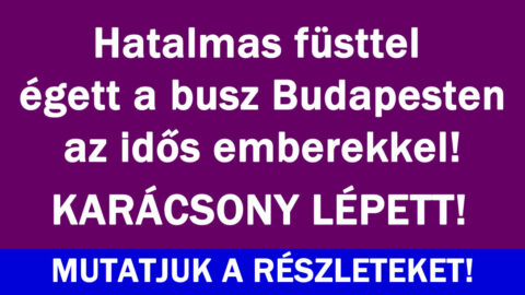 Hatalmas füsttel égett a busz Budapesten