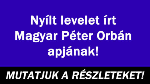 Nyílt levelet írt Magyar Péter