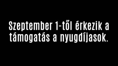 Szeptember 1-től érkezik a támogatás a nyugdíjasoknak!