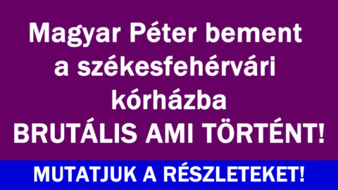 Magyar Péter bement a székesfehérvári kórházba