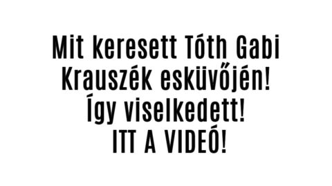 Mit keresett Tóth Gabi Krauszék esküvőjén! ITT A VIDEÓ! /2