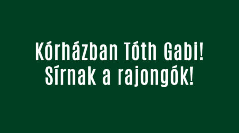 Kórházban Tóth Gabi! Sírnak a rajongók!