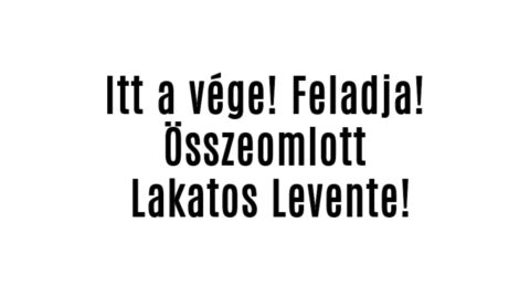 Itt a vége! Összeomlott Lakatos Levente!