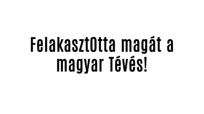 Felakasztotta magát a magyar Tévés!