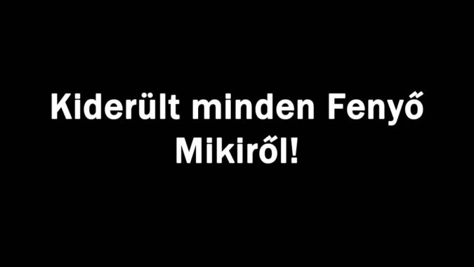 Kiderült minden Fenyő Mikiről!