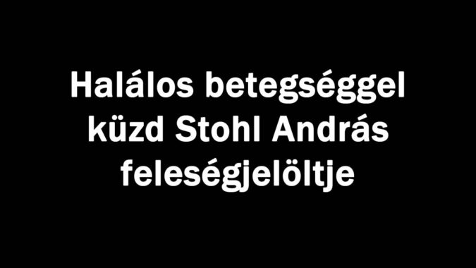 Nyíltan beszélt állapotáról