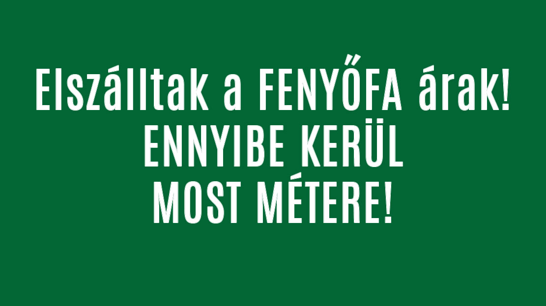 Elszálltak a FENYŐFA árak! ENNYIBE KERÜL MOST MÉTERE!