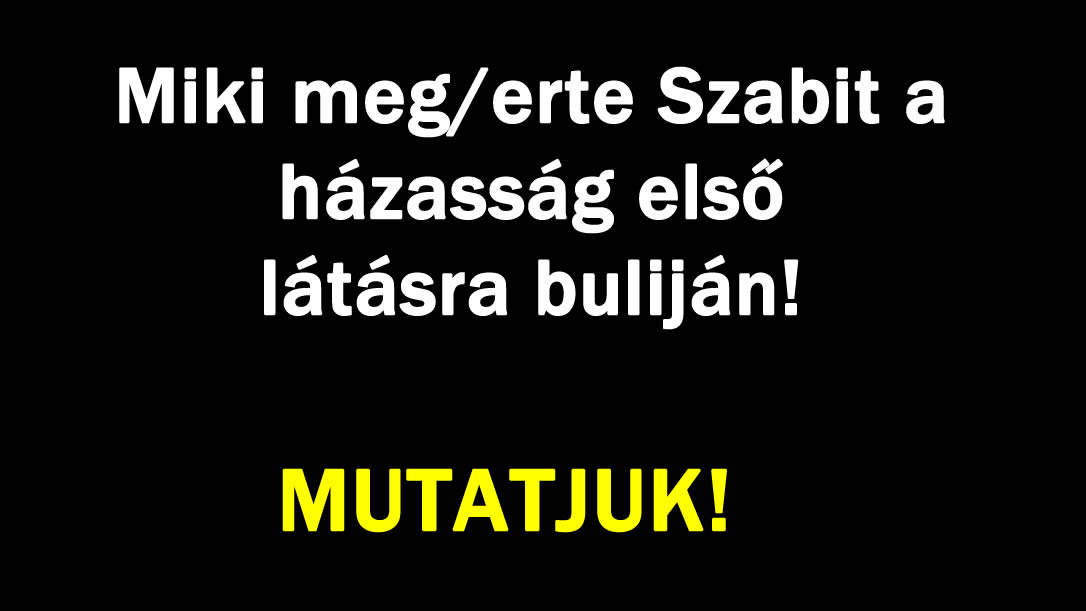 Miki meg/erte Szabit a házasság első látásra buliján!