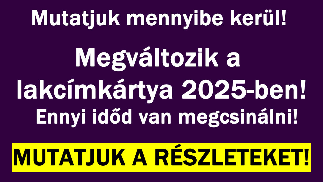 Megváltozik a lakcímkártya