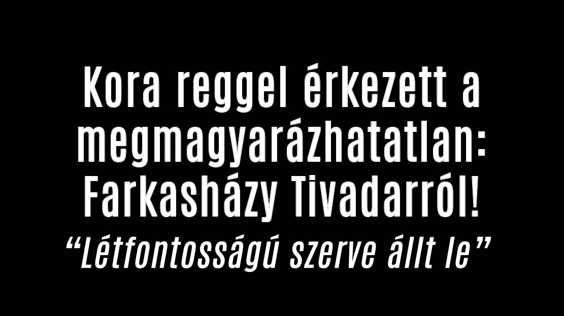 Létfontosságú szerve állt le Farkasházy Tivadarnak!